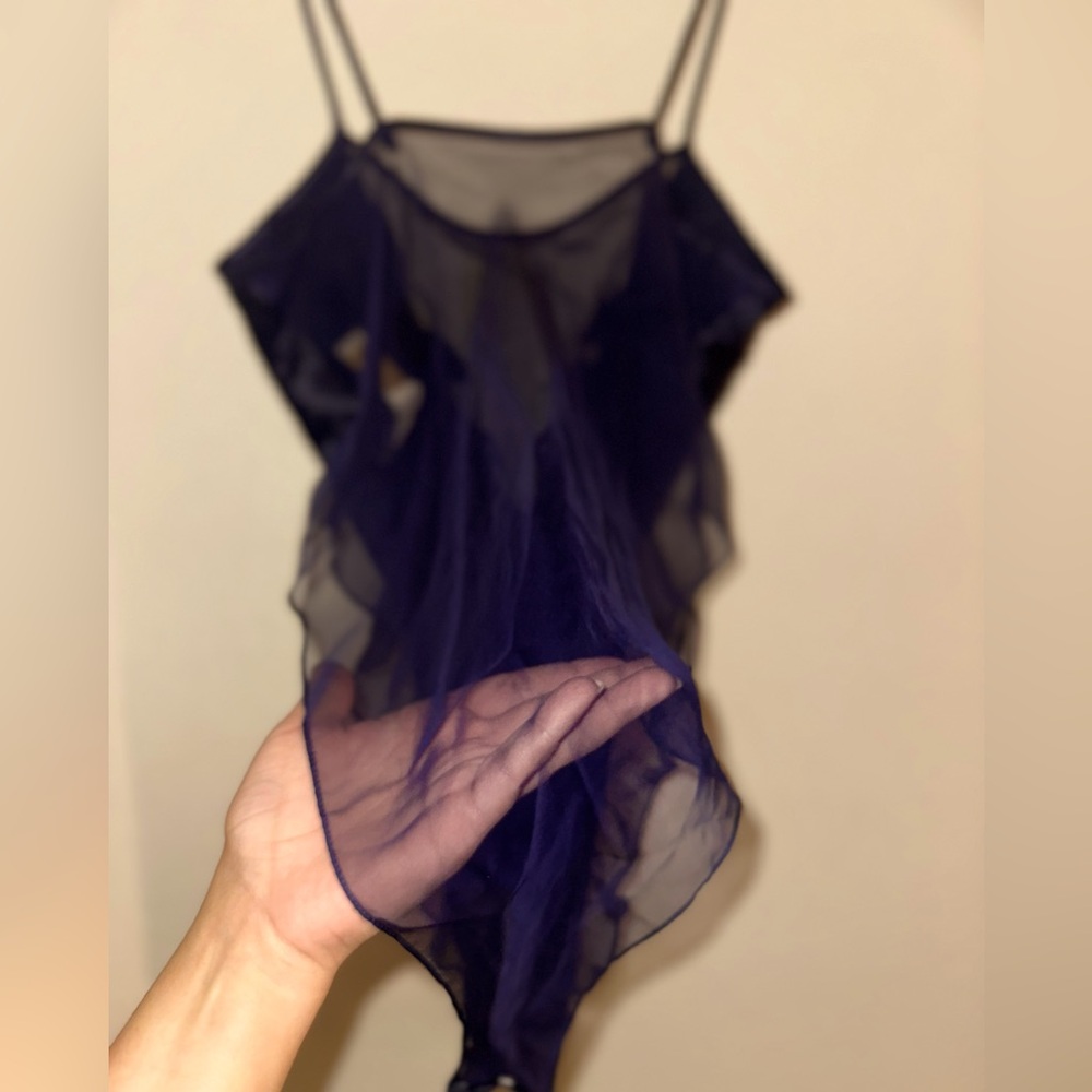 Vintage Victoria’s Secret Gold Label Teddy Bodysuit Ruffles & Sequins